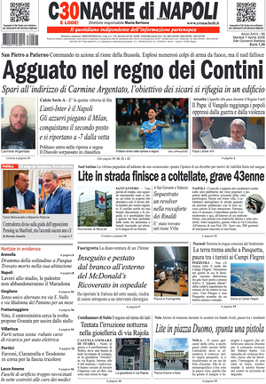 Prima pagina Cronache di Napoli di oggi - Quotidiano regionale