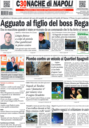 Prima pagina Cronache di Napoli di oggi - Quotidiano regionale
