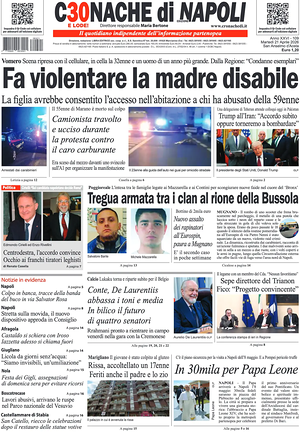 Prima pagina Cronache di Napoli di oggi - Quotidiano regionale