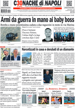 Prima pagina Cronache di Napoli di oggi - Quotidiano regionale
