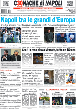 Prima pagina Cronache di Napoli di oggi - Quotidiano regionale