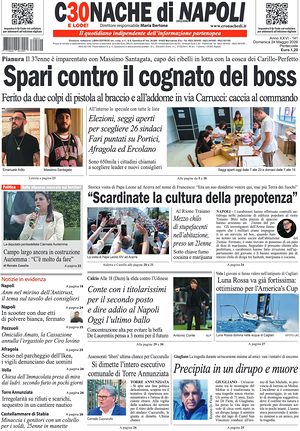 Prima pagina Cronache di Napoli di oggi - Quotidiano regionale