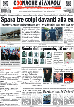 Prima pagina Cronache di Napoli di oggi - Quotidiano regionale