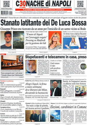 Prima pagina Cronache di Napoli di oggi - Quotidiano regionale