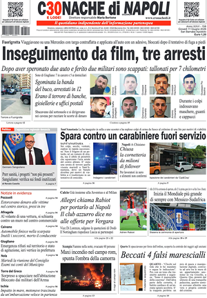 Prima pagina Cronache di Napoli di oggi - Quotidiano regionale