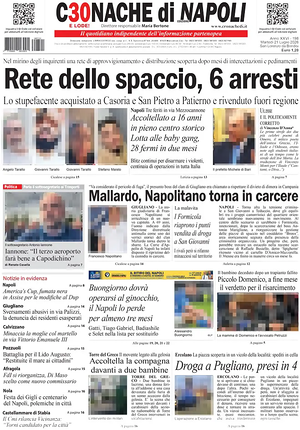 Prima pagina Cronache di Napoli di oggi - Quotidiano regionale