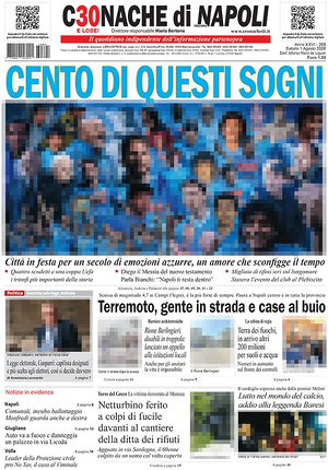 Prima pagina Cronache di Napoli di oggi - Quotidiano regionale