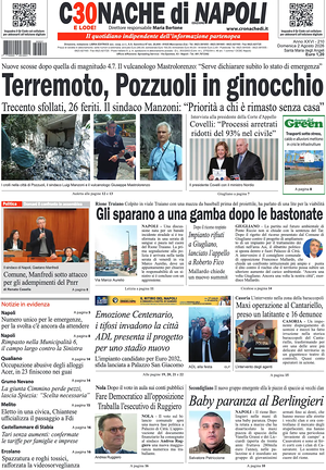 Prima pagina Cronache di Napoli di oggi - Quotidiano regionale