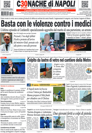 Prima pagina Cronache di Napoli di oggi - Quotidiano regionale