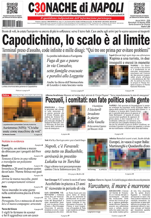 Prima pagina Cronache di Napoli di oggi - Quotidiano regionale