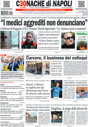 Prima pagina Cronache di Napoli di oggi - Quotidiano regionale