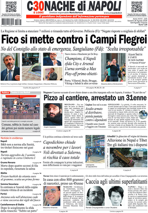 Prima pagina Cronache di Napoli di oggi - Quotidiano regionale