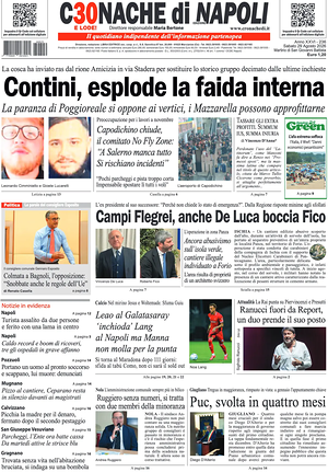 Prima pagina Cronache di Napoli di oggi - Quotidiano regionale