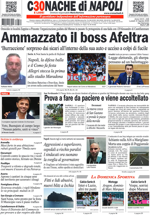 Prima pagina Cronache di Napoli di oggi - Quotidiano regionale
