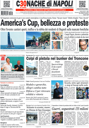Prima pagina Cronache di Napoli di oggi - Quotidiano regionale