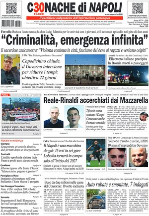 Prima pagina Cronache di Napoli di oggi - Quotidiano regionale