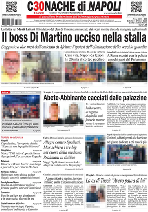Prima pagina Cronache di Napoli di oggi - Quotidiano regionale