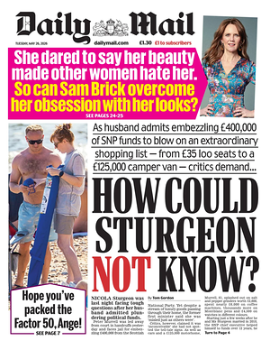 Daily Mail front page