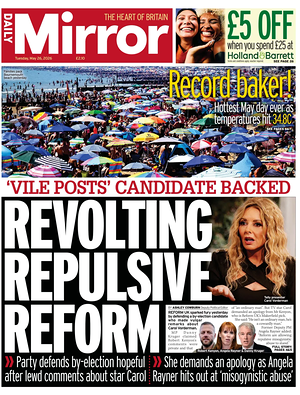 Daily Mirror front page