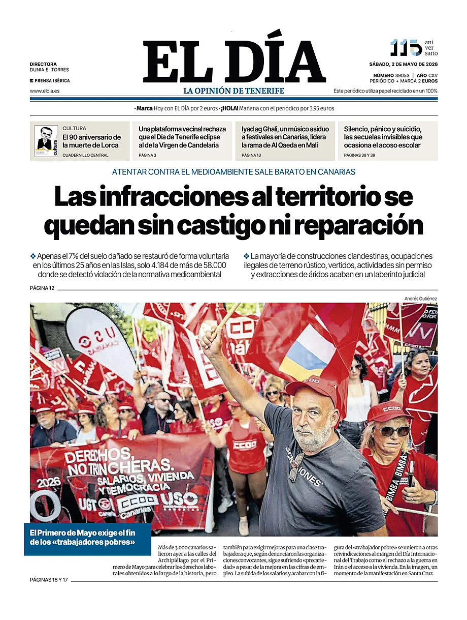 Portada El Dia de hoy - Quiosco 2 mayo 2026