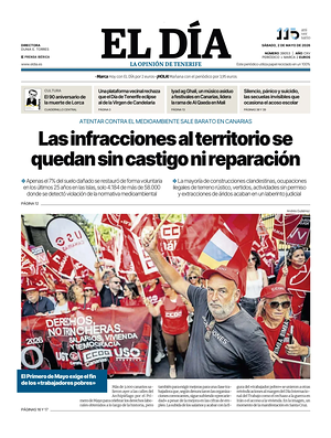 Portada El Dia de hoy - Periódico regional
