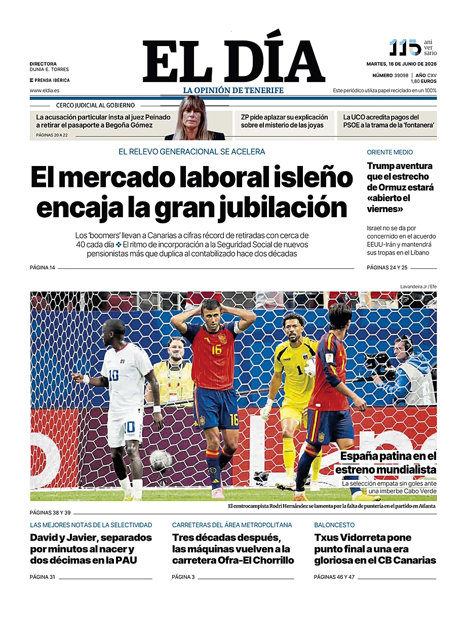 Portada El Dia de hoy - Quiosco 16 junio 2026