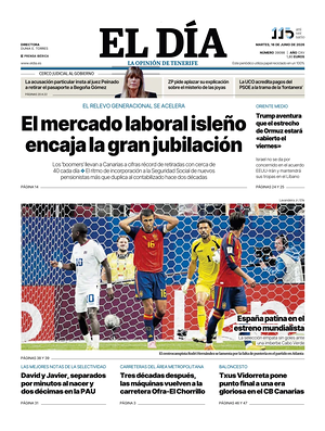 Prima pagina El Dia di oggi - Quotidiano regional