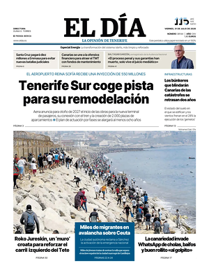 Prima pagina El Dia di oggi - Quotidiano regional
