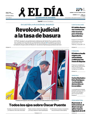 Prima pagina El Dia di oggi - Quotidiano regional