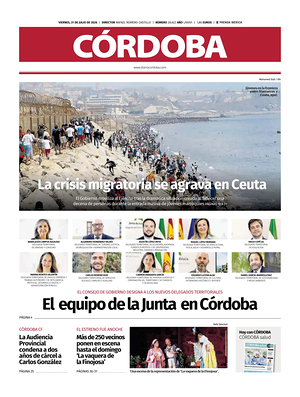 Prima pagina Diario Córdoba di oggi - Quotidiano regional