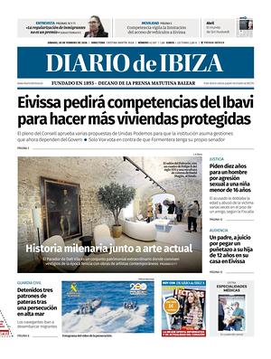 Prima pagina Diario de Ibiza di oggi - Quotidiano regionale