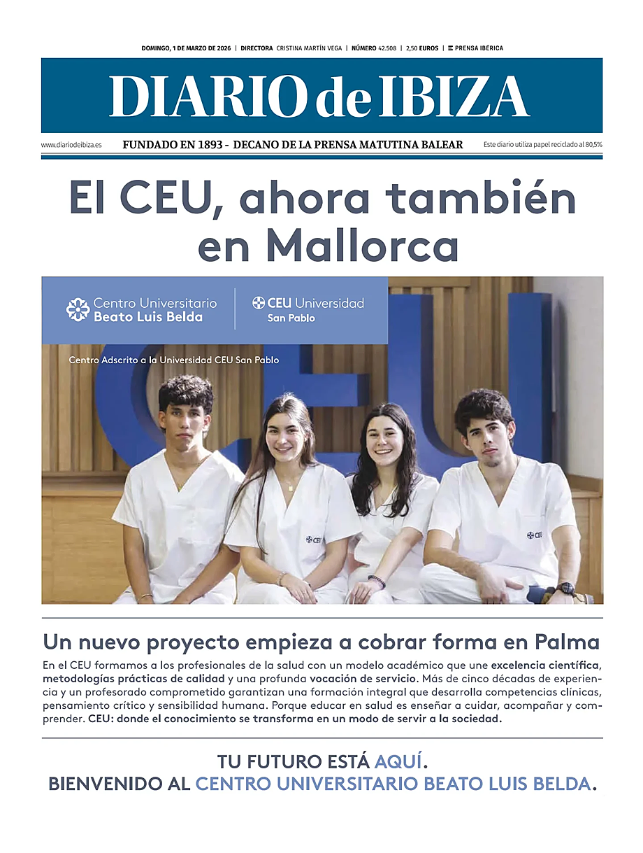 Prima pagina Diario de Ibiza di oggi - Edicola 1 Marzo 2026