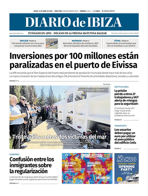 Prima pagina Diario de Ibiza di oggi - Quotidiano regionale