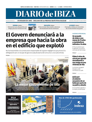 Diario de Ibiza prima pagina