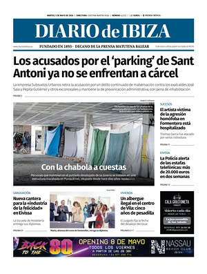 Prima pagina Diario de Ibiza di oggi - Quotidiano regionale