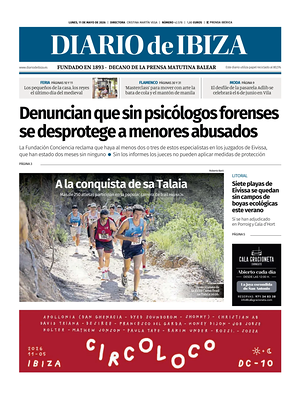 Prima pagina Diario de Ibiza di oggi - Quotidiano regionale