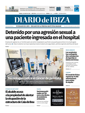 Prima pagina Diario de Ibiza di oggi - Quotidiano regionale