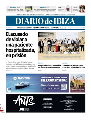 Prima pagina Diario de Ibiza di oggi - Quotidiano regionale