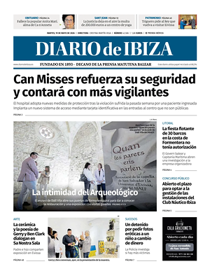Prima pagina Diario de Ibiza di oggi - Quotidiano regionale