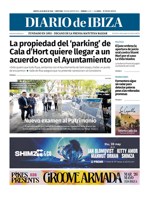 Prima pagina Diario de Ibiza di oggi - Quotidiano regionale