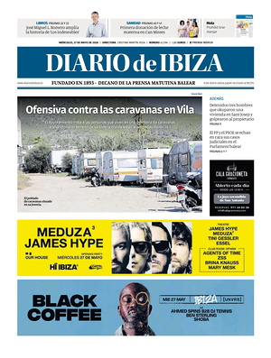 Prima pagina Diario de Ibiza di oggi - Quotidiano regionale