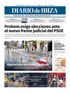 Prima pagina Diario de Ibiza di oggi - Quotidiano regionale