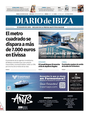 Prima pagina Diario de Ibiza di oggi - Quotidiano regionale
