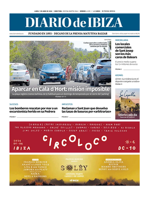 Prima pagina Diario de Ibiza di oggi - Quotidiano regionale
