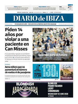 Prima pagina Diario de Ibiza di oggi - Quotidiano regionale