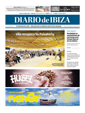Prima pagina Diario de Ibiza di oggi - Quotidiano regionale
