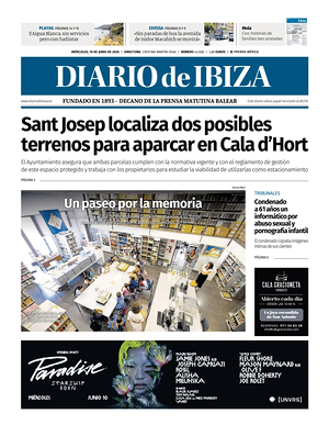 Prima pagina Diario de Ibiza di oggi - Quotidiano regionale