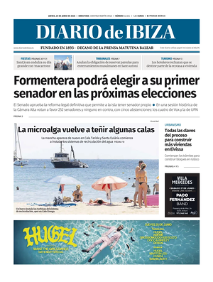 Prima pagina Diario de Ibiza di oggi - Quotidiano regionale