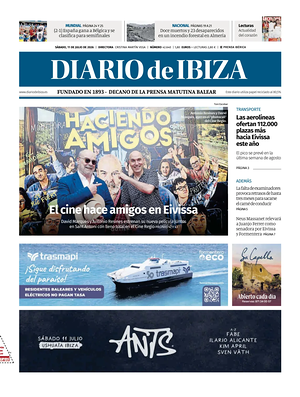 Prima pagina Diario de Ibiza di oggi - Quotidiano regionale