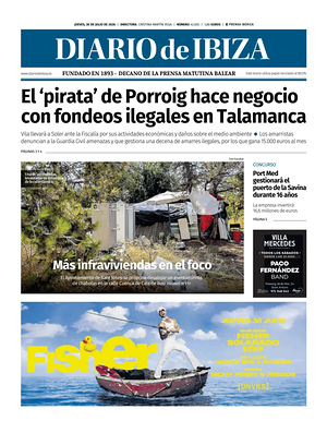 Prima pagina Diario de Ibiza di oggi - Quotidiano regionale